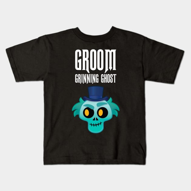 Groom Grinning Ghost Kids T-Shirt by ReathRacks